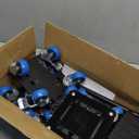 Heavy Duty Furniture Moving Tool Set, Supports up to 2000 Pounds, 5 Wheel Metal Furniture Mover, Furniture Dolly, Appliance Furniture Sliders with Wheels, Furniture Lifter Tool (Blue, 6.5" x6.5")