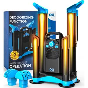 Upgraded Boot Dryer for Work Boots with Ozone Deodorizer - Fast Drying Compact Easy-to-Use Shoe Warmer Adjustable Tube Design - Fast Drying Shoes Dryers for Sneakers & Gloves, Ski Gears (2 Pair)