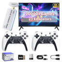 Wireless Retro Game Console Built-in 20,000+ Games and 23 Emulators, 2026 New Upgrade Plug & Play Retro Gaming Console Pro with 4K Output & Dual 2.4G Controllers, Nostalgic Game Stick (64GB)