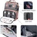 Houscly Diaper Bag Backpack with Changing Station: Pink Baby Bags for Girls Boys New Mom Gifts Paaleras Para Bebe Baby Girl Newborn Essentials Must Haves Baby Shower Gifts Baby Registry