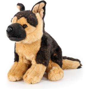 German Shepherd Stuffed Animal, 16" Soft Realistic Dog Plush Toy for Boy and Girls, Huggable and Washable Non-Shedding Cuddly Toy, German Gifts for Kids, Birthday Xmas Gifts for Grandkids