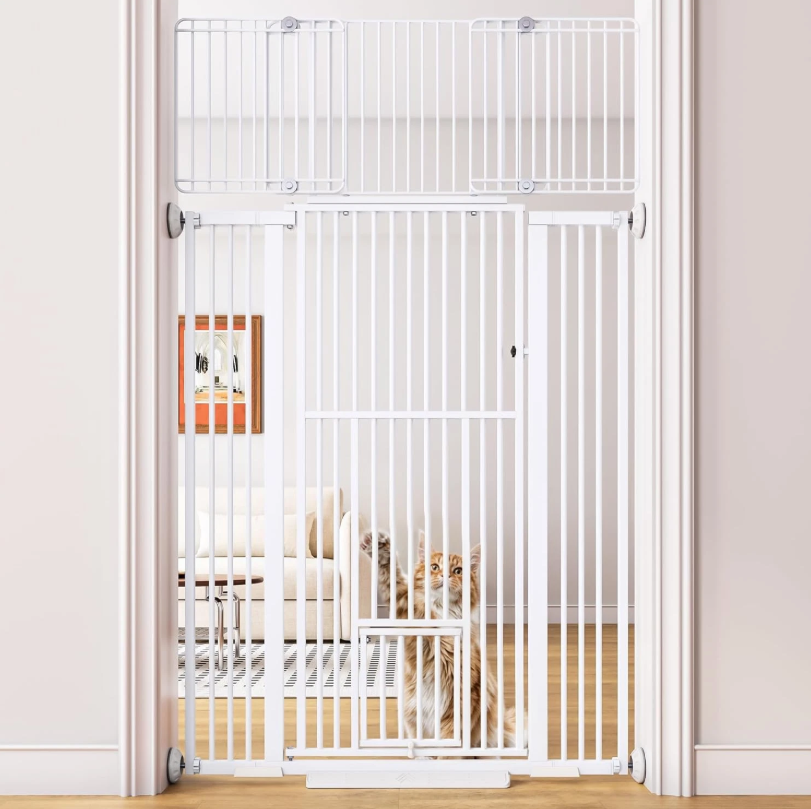 OtterOasis 71'' Extra Tall Pet Gate for Cat, 29.5-43'' Extra Wide Cat Gate