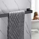 20 Inch Towel Bar 2 Pack for Bathrooms 20 Inch Stainless Steel 304 Brushed Nickel Towel Holder Modern Square Towel Rod Rustproof Wall Mount (2, Matte Black, 20 Inch)
