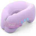 2in1 Ergonomic Memory Foam Travel Neck Pillow – Travel Pillow for All Sleep Positions on Flights, Road Trips, and Long Distance Travel with Drawstring Bag (Adjustable - Lavender)