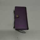 TwoHead Wallet Case Compatible with iPhone 15 Pro,Detachable Magnetic Phone Case,All-Round Protective Leather Phone Case with Card Holder,6.1 in,Deep Purple