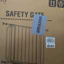 29"-45" Baby Gate for Stairs, Auto Close Stroller Friendly Dog Gate Indoor for Doorways, Pressure Mounted Baby Gate, Easy Walk Through Gate for Children & Pets, White