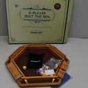 Vamslove Shut The Box Dice Game Wooden Board (L15 x W13) for 1 2 3 4 5 6 Player, 6 Sided 10 Numbers Math Games with 16 Dices for Kids Adults(Instructions Included)