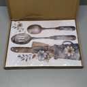 2 pcs Vintage Country Kitchen Wall Art Kitchenware Still Life Painting Decor Rustic Farmhouse with Cutlery and Jars Illustration Decors Painting for Kitchen Dining Room Living Room 12x16Inch Framed