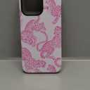 Compatible with iPhone 14 Pro Max Case - Dual-Layer Protection, Hard Shell with Silicone Interior,Slim Scratch Resistant Shockproof for Woman Men - Pink Cheetah