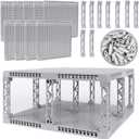 Brick 16x16 Plate 1/3 with Holes,Pins Suppor Pillar Classic Building Block Bulk Parts and Pieces Sets,Pixel Art Painting Base Compatible with 65803(Light Gray)