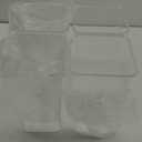Suwimut 4 Pack Plastic Flower Vase Centerpiece for Home, Wedding Party, Clear Tall Square Tapered Vase for Flowers, Non Breakable Acrylic Flower Vases for Home Office Decor, 5.5 x 9 Inch (Not Glass)