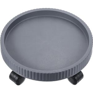 PATIKIL Plant Stand with Wheels, 11 Inch Heavy Plant Roller Base Movable Flower Round Potted Pallet Rolling Planter Caddy for Indoor Outdoor, Gray