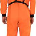 EraSpooky Astronaut Costume Men Halloween Spaceman Suit Adults Pilot (Orange)