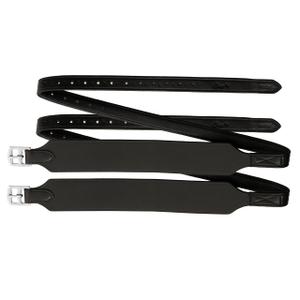Exion Wide Stability Stirrup Leathers – 2.25” Broad English Saddle Straps with Non-Stretch Nylon Core – Vegetable Tanned Cowhide – Dressage & Jumping Leather Stirrups - Sizes: 48" to 62"