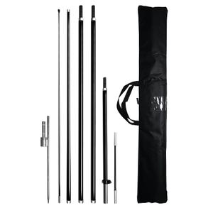 Feather Flag Pole Kit 17Ft Tall, Swooper Flag Hardware Fits 14Ft-15Ft Feather Flags, Advertising Flag Pole Kit for Outdoor Businesses Grand Opening Open House Car Dealership