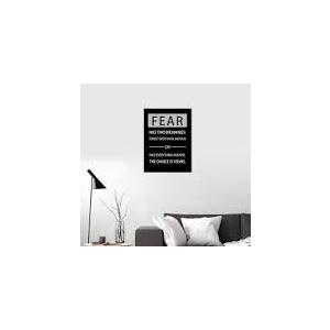 Fear Has Two Meanings Motivational Wall Art Printed Pictures Canvas Inspirational Entrepreneur Quotes Pictures Posters Home Decor Painting Frame for Living Room Office Ready to Hang [12''W x 18''H]