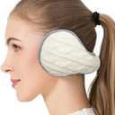 Venswell Knit Ear Muffs for Winter Women Men Soft Earmuffs Cold Weather Fleece Ear Warmers Cover Foldable & Adjustable