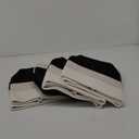 Homsort Woven Rope Basket Set - 12x10x9 Inches Decorative Storage Bins for Home, Laundry (3 Pack White & Black) Handles