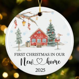 2 x NewEleven New Home Gifts - House Warming Gifts New Home for Newlywed, Married, Engaged Couple - Heartfelt Message, New Homes Ornament from Friend and Family - Christmas Ornament