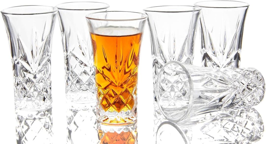 Glasses Heavy Base Shot Glass Cordial Glasses 2 OZ (Set of 6)
