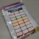 15PCS Mesh Zipper Pouch Bags File Storage Bags, A4 11x9 Inches Reusable Clear Zipper Pouches for Travel and Classroom Board Game Organization