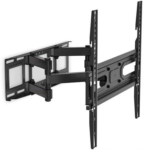WALI Full Motion TV Wall Mount for 32–70 Inch TVs – Dual Articulating Mount with Swivel, Tilt & Extension | VESA up to 400x400mm | Fits 12/16" Wood Studs | Holds Up to 88 lbs