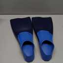 Sporti Adult-Kids Swim Fins for Pool Lap Swimming - Long Floating Fins for Swimming & Snorkeling - Swim Flippers for Training (M 5-6 / W 6-7, Navy-Blue)