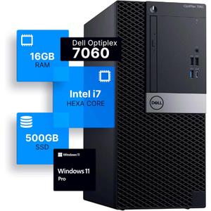 Dell Optiplex 7060 Tower Desktop Computer | Intel i7-8700 (3.4) | 16GB DDR4 RAM | 500GB SSD Solid State | Windows 11 Professional | Home or Office PC 