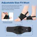 Healrecux Arch Support Braces for Plantar Fasciitis Relief, Adjustable Arch Support Compression Bands, Orthotic Support Sleeves with Gel Pads for Feet Flat, Fallen & High Arches, Foot Pain Support