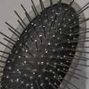 Daily Wood Hair Brush - Carbonized Ash Anti-Static Paddle for Frizz-Free Styling - Stainless Steel Bristles Scalp Massage - Safe for Color & Extensions - wet brush - detangling