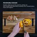 YSTKC Acacia Wood Cutting Board with Hand Grip 15" x 9.5" Inch, Wooden Reversible Chopping Board with Handle for Kitchen Meal Prep Serving, Chopping, Carving Meat, Fruits, Vegetables, Charcuterie