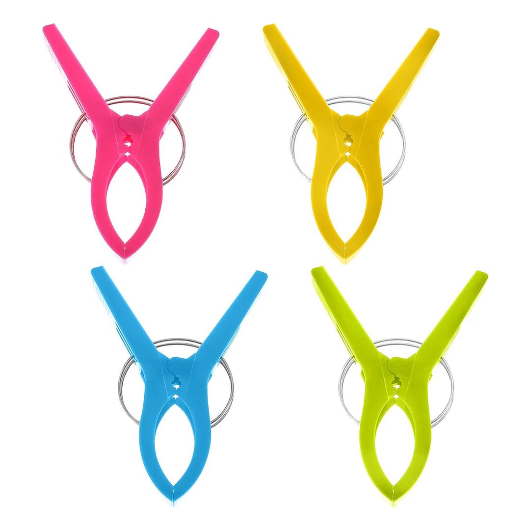 12 Pack Beach Towel Clips for Beach Chairs, Large Towel Clips for Beach Chairs Pool Chairs on Cruise, Windproof Plastic Clothes Pins Heavy Duty Outdoor