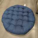 Papasan Chair Cushion, 52 inch Papasan Cushion, Round Leisure Papasan Seat Cushion (Blue)