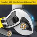 AUPREX 24 Inch Heavy Duty Cable Cutter, Carbon Steel Wire Rope Cutter for Aluminum and Copper Wire Rope, Multi-Functional Labor Saving Long Arm Wire Cutter Pliers with Ergonomic Design
