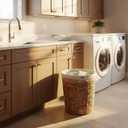 Household Essentials Wicker Basket Laundry Hamper with Liner, Natural, 17.72" H x 20.08" W x 17.72" D