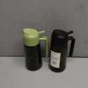 TrendPlain - Original 16oz/470ml Olive Oil Dispenser Bottle for Kitchen Gadgets and Air Fryer Accessories - Olive Oil Sprayer for Cooking w/Stickers - Black/Green
