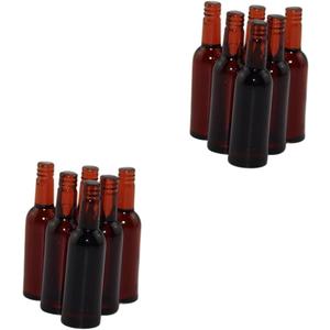 Totority Miniature Beer Bottles Dollhouse Accessories 1.37X1.57X0.39In Resin Mini Beer Bottles Models for Mini House Decor and Photo Props
