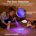 Vansky UV Flashlight Black Light, 51 LED Blacklight Pet Urine Detector for Dog/Cat Urine, Dry Stains, Bed Bug, Resin Curing, Scorpions Finder