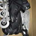 Inline Skates PRO for Adult Women - ABEC-9 Bearing with Breathable Lining for Male Female, Optional Brake, Size W 6-9, Black, US Women 6