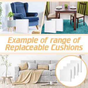 Frienda 1 Pcs Upholstery Foam Cushion 24 x 24 x 5 Inch Square Foam High Density Couch Cushion Replacement for Seat Chair Sofa Wheelchair Padding Furniture Dinning Room Pillow Craft Supplies, White