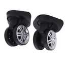 1 Pair Luggage Suitcase Wheels, Trunk Wheels, Luggage Wheel Spare Part Universal Wheel Replacement Luggage Suitcase Wheels for Luggage Suitcase Trolley, Mute Double Row Wheels