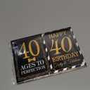 40 Pieces Happy 40th Birthday Wine Bottle Labels Stickers, Gold and Black 1982 Bday Cheer to 40 Years Party Decoration for Adult Women Men Husband 40th Birthday Party Supplies