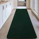 Large Modern Runner Rugs for Living Room Bedroom, 2x6 Feet Dark Green Ultra Soft Thickened Memory-Foam Indoor Rug, Comfy Aesthetic Solid Minimalist Carpets for Girls Boys Nursery Dorm Home Decor
