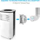 5.9 inch Square Coupler for Portable Air Conditioner with Square Air Outlet and Connected to 5.9" Exhaust Hose, AC Unit Tube Connector for Air Conditioning Exhaust Port