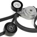 90K-38178A Drive Belt Tensioner Idler Pulley Kit Fit for Chevy Colorado 04-12, GMC Canyon 04-12, Hummer H3 06-10, Isuzu i-280/290/350/370 06-08 Replace Part K060916A, 38178, 36301