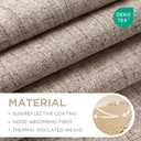 Joydeco Blackout Curtains for Bedroom - 108 Inch Linen Drapes 2 Panels Set, Thermal Insulated Room Darkening Curtains, Linen Textured for Living Room, Rod Pocket & Back Tabs