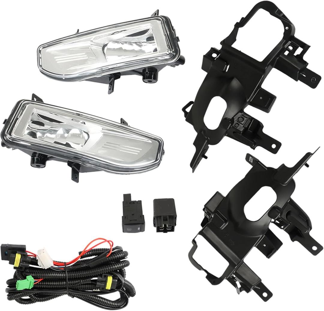WFLNHB Fog Lights Replacement for Nissan Rogue Sport 2020-2022 Fog Lamps Halogen Assembly Driver Side and Passenger Side