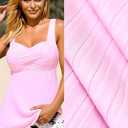 Modlily Surplice Tankini Swimsuits for Women, Two Piece Print Bathing Suit, Modest Coverage Tank Top with Board Shorts, Large