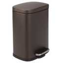 mDesign Pedal Bin  5 L Stainless Steel Metal Waste Bin with Pedal, Lid and Plastic Insert  Small Household Rubbish Bin for Bathroom and Kitchen or as Office Bin etc.  Bronze