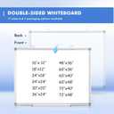 WALGLASS Double-Sided White Board, 24" x 18" Dry Erase Board Magnetic Whiteboard for Wall, Hanging Mounted Whiteboard Silver Aluminium Frame for Home, School, Office, Kitchen